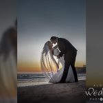 Sunset Wedding Kiss