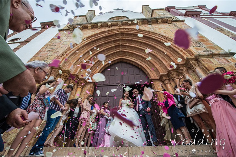 Wedding Exit with Petals